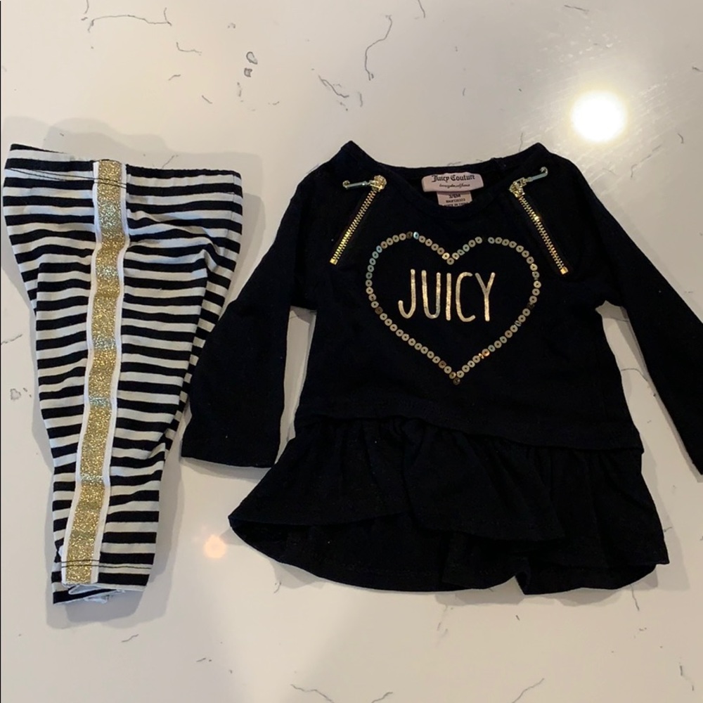 3/6M Juicy Couture baby set (used)